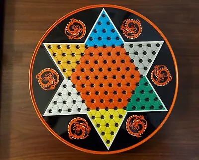 Vintage Ohio Art Chinese Checkers Game Tin Dragon USA Hong Kong • $12