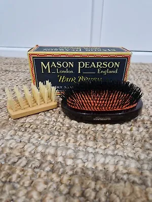 Mason Pearson Military Hairbrush Set In Box Boar Bristle Vintage 1960s 1970s  • $310.84