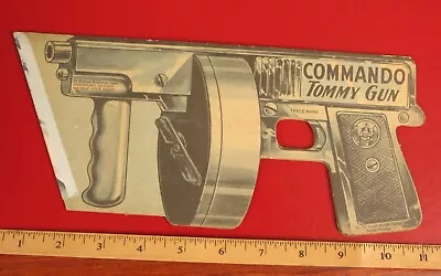 Vintage Commando Tommy Machine Gun Paper Toy Gun Al Capone Gangster Style !! • $125