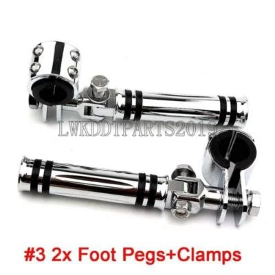 $35.50 • Buy Chrome Highway Crash Bar Foot Pegs For Yamaha V Star 650 950 1100 1300 Classic