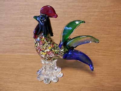 Murano Style Confetti Rooster 9   VGC Free S/H • $29.99