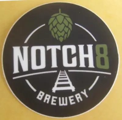 NOTCH 8 BREWERY Beer STICKER Label W/ HOPS & LADDER Annapolis Junction MARYLAND • $3.65