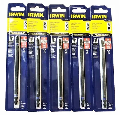 5 Irwin 6  Impact #2 Phillips Ph2 Double Ended Screw Driver Bits 1871082 • $18.99