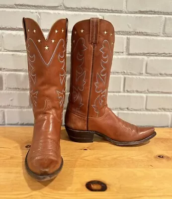 Lucchese Billy Martins Cowboy Western Boots Star Inlays Men’s Size 9.5 D  • $1.25