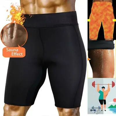 Men's Weight Loss Sauna Hot Sweat Thermo Shorts Body Shaper Neoprene Yoga Pants • $12.79