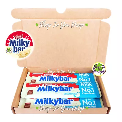 3 MILKYBAR 25g BARS PERSONALISED HAMPER GIFT BOX Milky Bar Stocking Filler🍫🎁 • £4.35