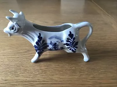 Delft Blue And White Pottery- Cow Creamer • £5