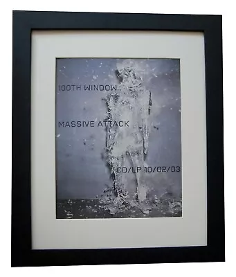 Massive Attack+100th Window+poster+ad+rare Original 2003+framed+fast World Ship • £69.95