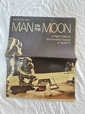 1969 MAN ON THE MOON APOLLO 11 FLIGHT GUIDE Detroit News Space Collectors • $17.50