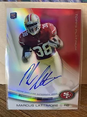 2013 Topps Platinum RC Marcus Lattimore On Card Auto A-ml • $6.99