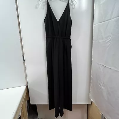 H&M Conscious Black Spaghetti Strap One Piece Wide Leg Jumpsuit Size 4 • $5.50