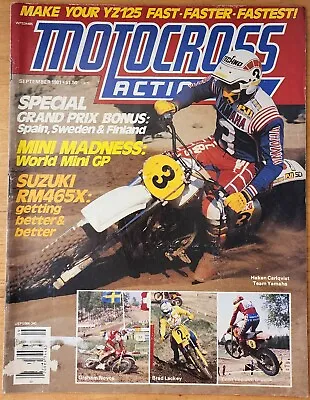 Motocross Action September 1981 Magazine Vintage MX Mini GP Suzuki RM465X YZ125 • $19.97
