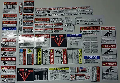 Morbark Wood Chipper Safety Decal Sticker Kit UV Laminated • $125