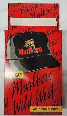 Vtg Marlboro Hat Cap Snapback Tobacco Cigarette New Sealed 1991 Promotional WoW • $30