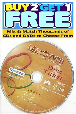 MacGyver (DVD) Third Season 3 Disc 3 Replacement Disc U.S. Issue! • $3.99