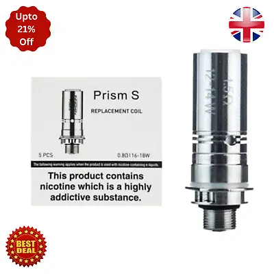 Innokin Prism S Coils | For Endura T20S T20-S EZ WATT Vape Kit | 0.8/1.5 Ohm UK • £8.79