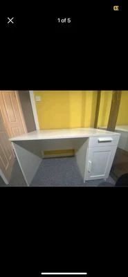 £40 • Buy White Ikea Desk With Drawer And Cupboard