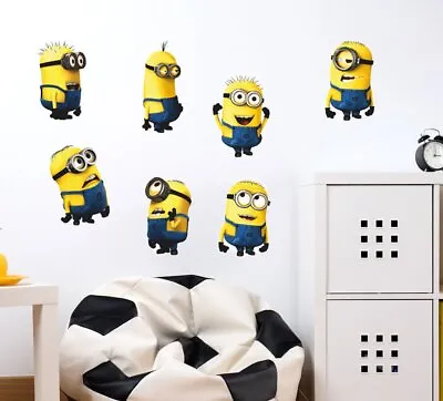 Minions Wall Sticker Several Expressions Decals Art Poster For Kids Room Decor • $16.84