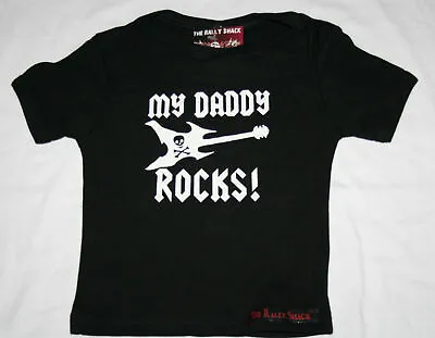 My Daddy Rocks! - Alternative Funny Rock Music Black Baby T Shirt  • £6.50