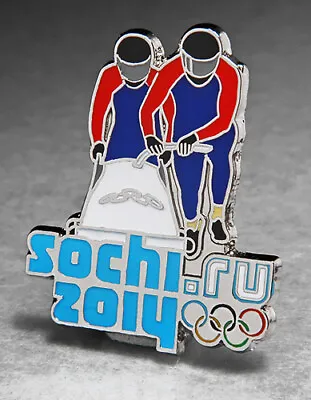 2014 SOCHI OLYMPIC PIN Pins Bobsled Cutout 2026 Milan Cortina TRADER • $5.95