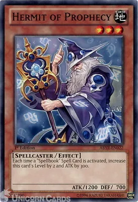 ABYR-EN022 Hermit Of Prophecy Common 1st Edition Mint Yu-Gi-Oh! Card • £0.99