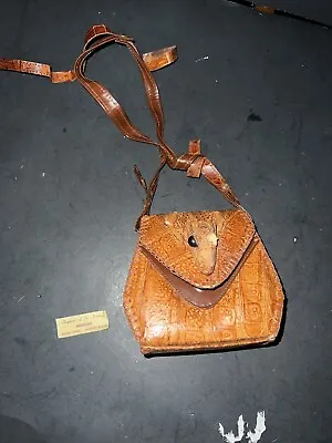 Vintage Hagman Genuine Baby Alligator Taxidermy Purse Leather Handbag 1960s • $14.99