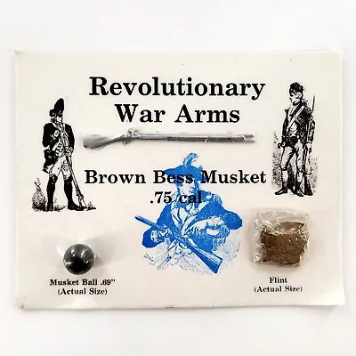 Vtg Americana Revolutionary War Arms Brown Bess Musket Miniature W/ Ball & Flint • $30