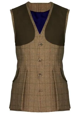 Mens Laksen Esk Tweed Shooting Waistcoat - 2XL • £259