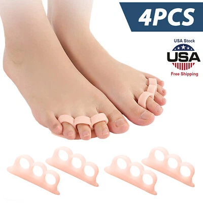 $5.98 • Buy 4 PCS Bunions Toe Separator Corrector Straightener Splint Cushion Pad US