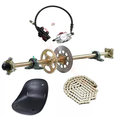 44  ATV Quad Rear Axle Kit Brake Assembly + Go Kart Cart Seat For Drift Trike • $304.99