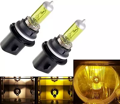 Halogen 9004 HB1 65/45W 3000K Yellow Two Bulbs Head Light Plug Play Replacement • $10.50