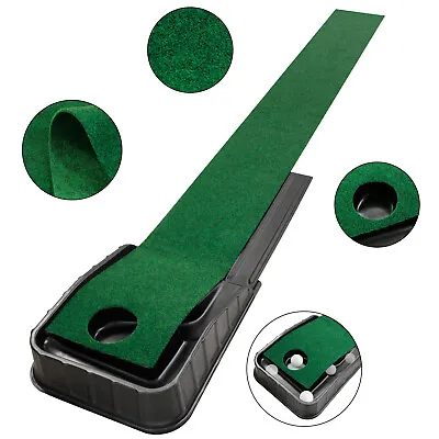 Golf Putting Green 7.33FT*1FTPuttingTrainer Mini Golf Mat With Auto Ball Return • $34.99