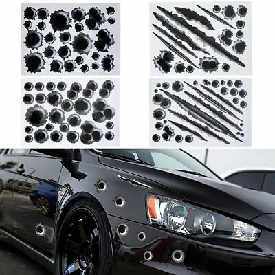 $2.51 • Buy New Car Stickers 3D Bullet Hole Car Stickers Scratch Realistic Waterproof Decals