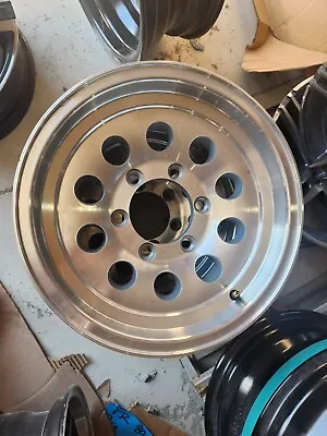 15  X 6  ALUMINUM TRAILER WHEEL 6-LUG ON 5.5 INCHES  -  SILVER • $117.95