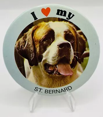  Vintage I ❤️My St. Bernard Pin Badge Dog Lover  • $9.99