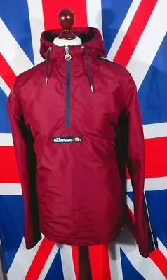 Ellesse Overhead Jacket - L/XL - Burgundy - Mod Casuals Terraces • $14.18