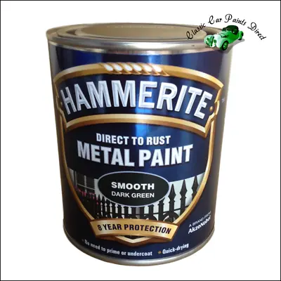 Hammerite Hammered & Smooth Direct To Rust Metal Paint 750ml - Various Colours • £25