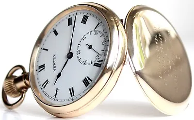 £153 • Buy Antique - Gold Plated - Vertex - SWISS MADE - British Rail -  Pocket Watch