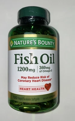 $9.99 • Buy Natures Bounty Fish Oil 1200 Mg Softgels Omega-3  120 Each Exp 06/25