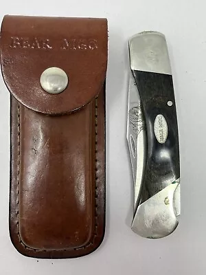 Vintage Bear MGC 114N Folding Knife With Sheath Hunting/Camping • $38