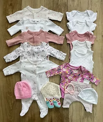 6lbs 2.7kg Premature Tiny Early Small Low Weight Baby Girls Clothes Bundle • £24