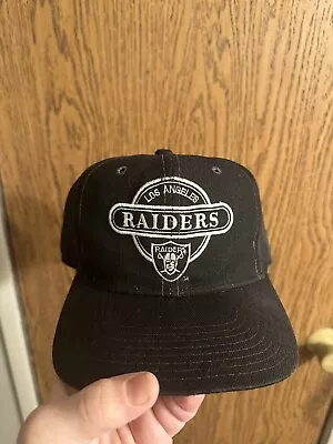 Vintage Los Angeles Raiders Snapback Hat Circle Logo Wool 90s *DOES HAVE FLAWS* • $250