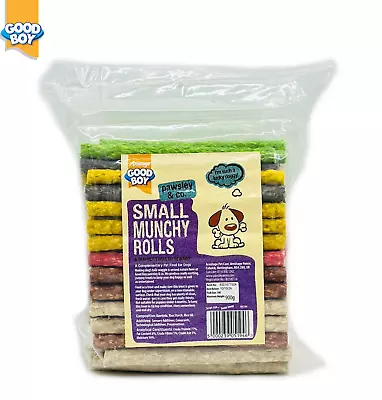 Goodboy Premium Small Munchy Rolls Dog Puppy Treat Stick Chew 100 Rolls 05194 • £8.89