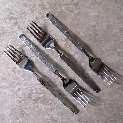 Gorham Casablanca Stainless Flatware Lot Of 4 Salad Fork 6 3/4  Hammered Handle • $21.95