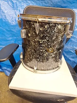 1960’s ???Ludwig ??? 14x15 BLACK DIAMOND PEARL DRUM. Unbranded VGC See Pictures  • $750