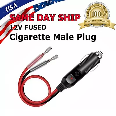 Fused 12V Male Car Cigarette Lighter Plug Socket Connector US STOCK • $5.95