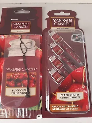 Yankee Candle Black Cherry Vent Sticks & Car Jar • £7.50