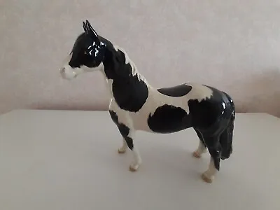 Beswick Horse - Black And White Piebald Pinto Pony • £45