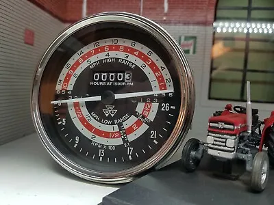 Massey Ferguson Tractor Dash MF 135 MPH Tachometer Tractormeter Gauge AC Type • £28.30