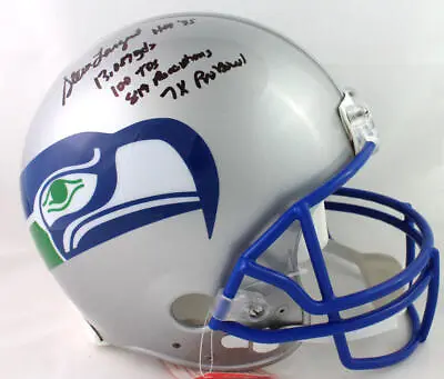 Steve Largent Signed Seahawks F/S 83-01 Authentic Helmet W/5 Insc-Beckett W Auth • $399
